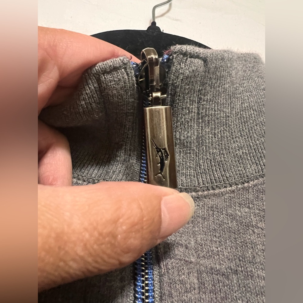 Tommy Bahama Flipshore Half Zip Reversible Sweatshirt Sweater Cozy Office Cotton - Picture 7 of 13